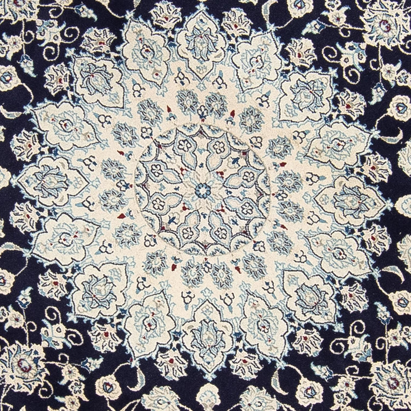 Perzisch tapijt - Nain rond  - 300 x 300 cm - donkerblauw