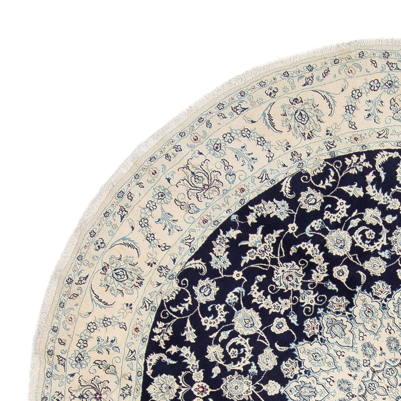 Perzisch tapijt - Nain rond  - 300 x 300 cm - donkerblauw