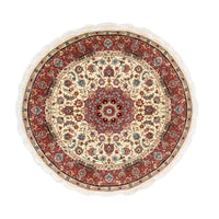 Perzisch tapijt - Tabriz - Royal rond  - 145 x 145 cm - beige