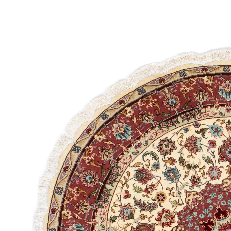 Perzisch tapijt - Tabriz - Royal rond  - 145 x 145 cm - beige