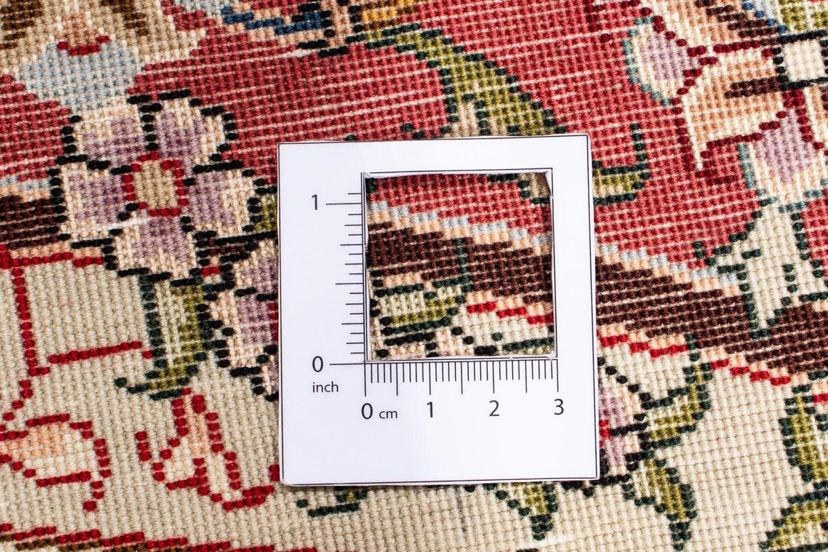 Perzisch tapijt - Tabriz - Royal rond  - 145 x 145 cm - beige