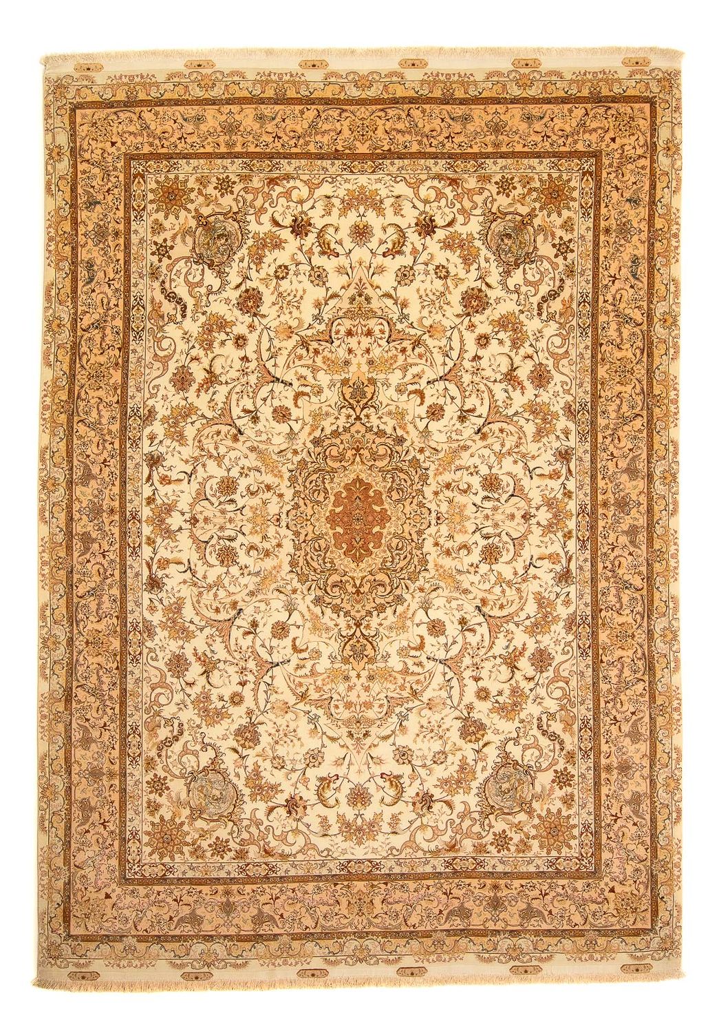 Perzisch tapijt - Tabriz - Royal - 350 x 251 cm - lichtbruin