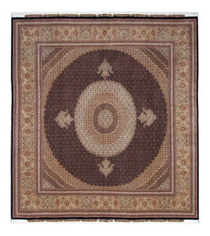 Perzisch tapijt - Tabriz vierkant  - 310 x 302 cm - donkerbruin