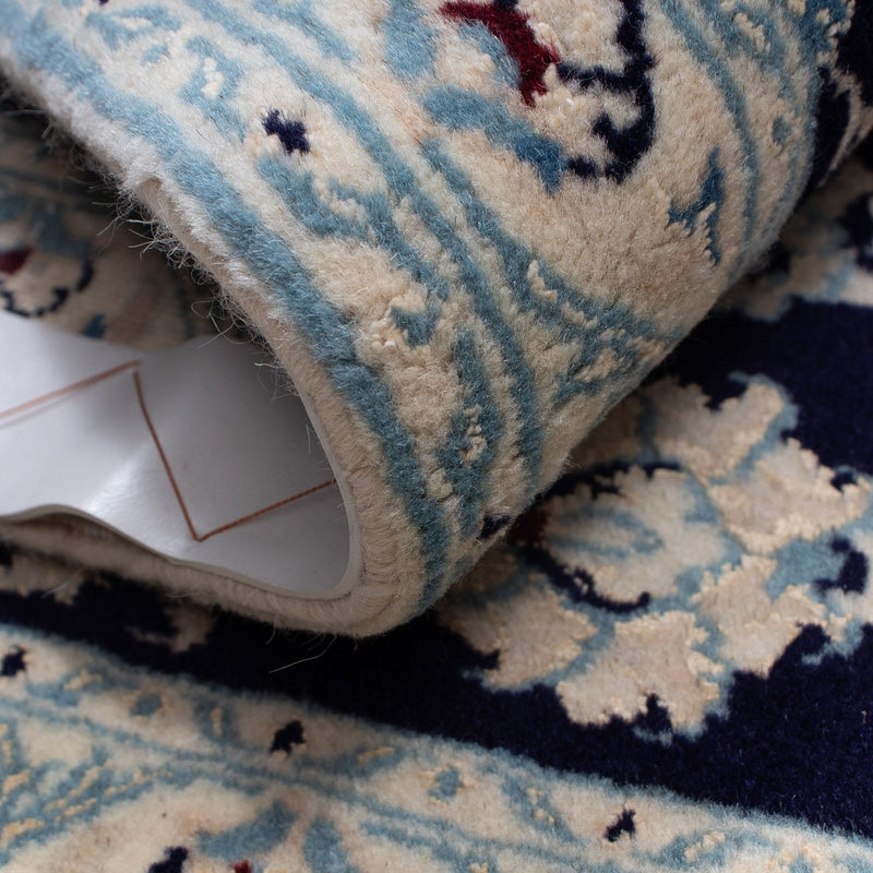 Perzisch tapijt - Nain - Koninklijk - 85 x 58 cm - donkerblauw