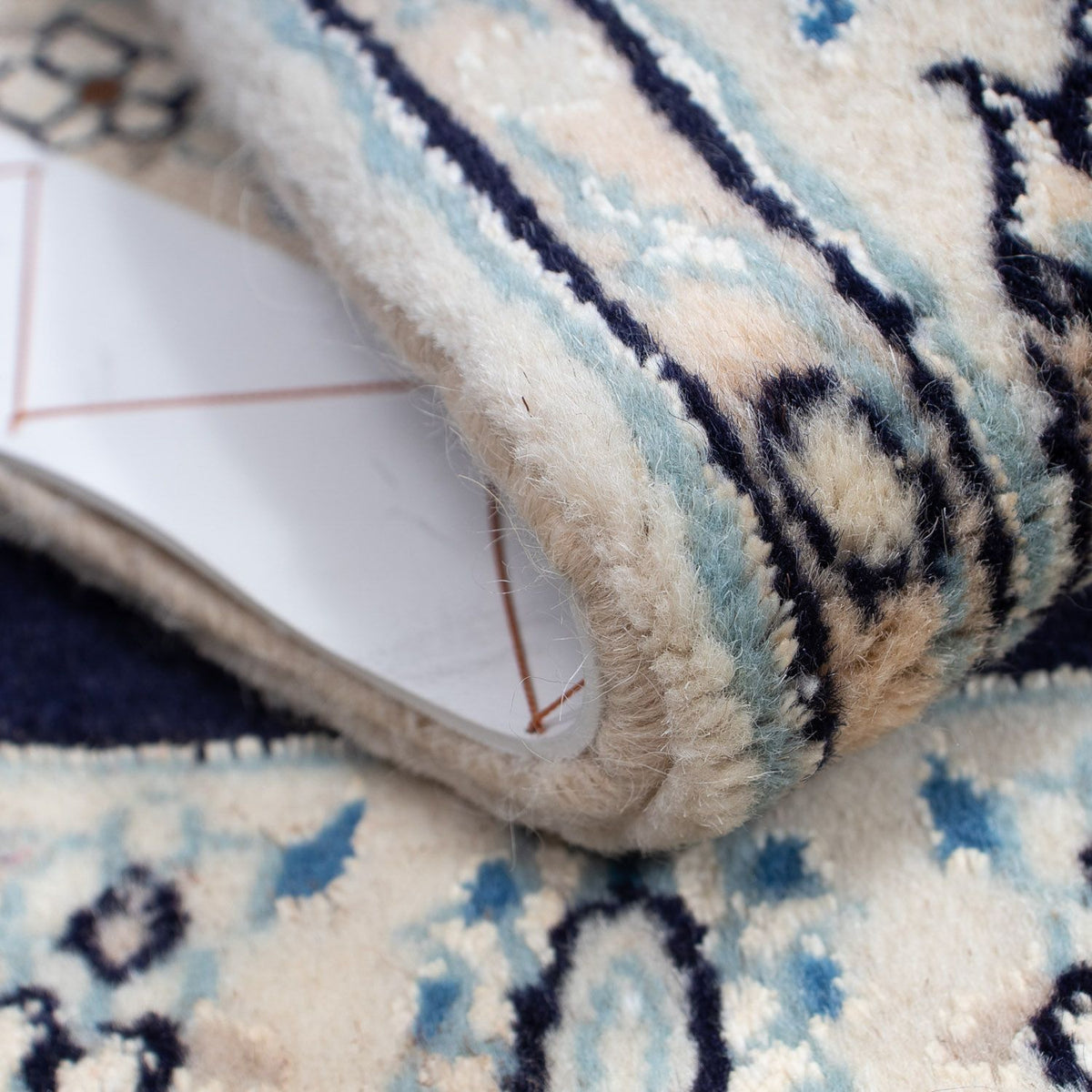 Perzisch tapijt - Nain - Koninklijk - 94 x 54 cm - donkerblauw