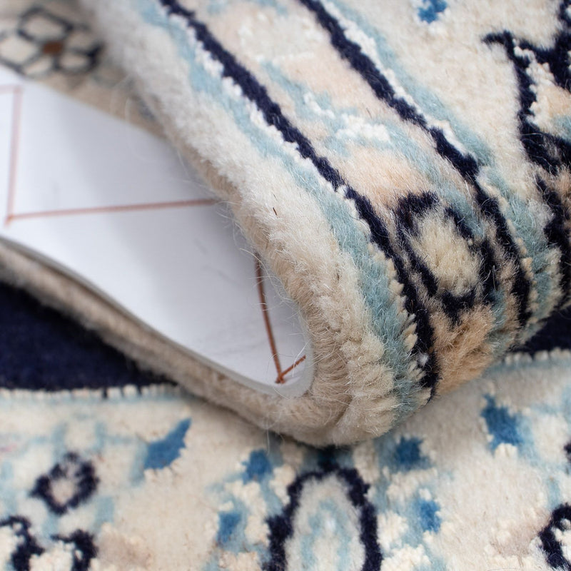 Perzisch tapijt - Nain - Koninklijk - 94 x 54 cm - donkerblauw