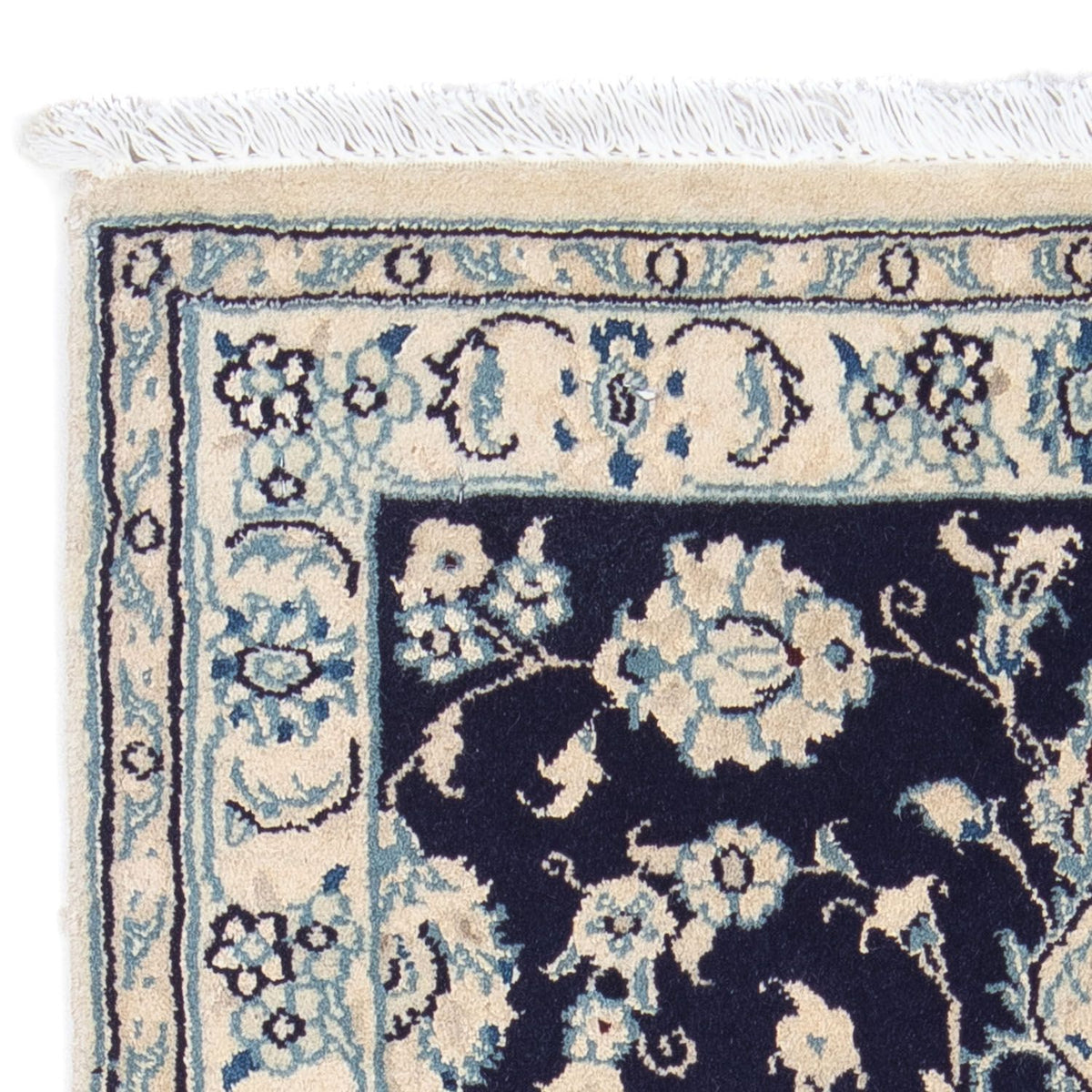 Perzisch tapijt - Nain - Koninklijk - 84 x 57 cm - donkerblauw