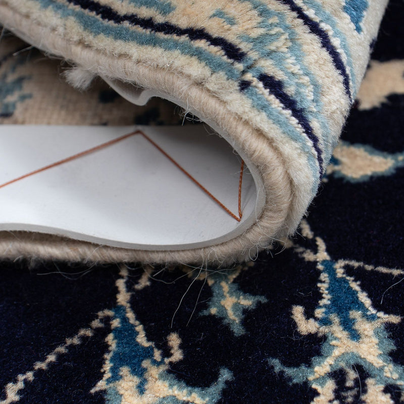 Perzisch tapijt - Nain - Koninklijk - 84 x 57 cm - donkerblauw