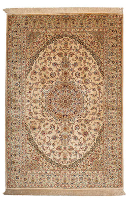Perzisch tapijt - Ghom - 195 x 131 cm - beige