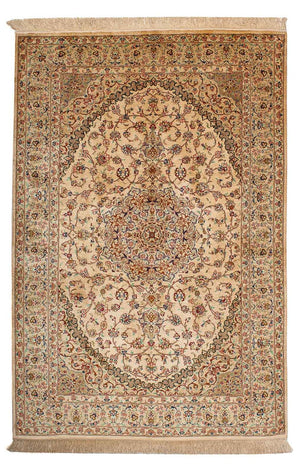 Perzisch tapijt - Ghom - 195 x 131 cm - beige