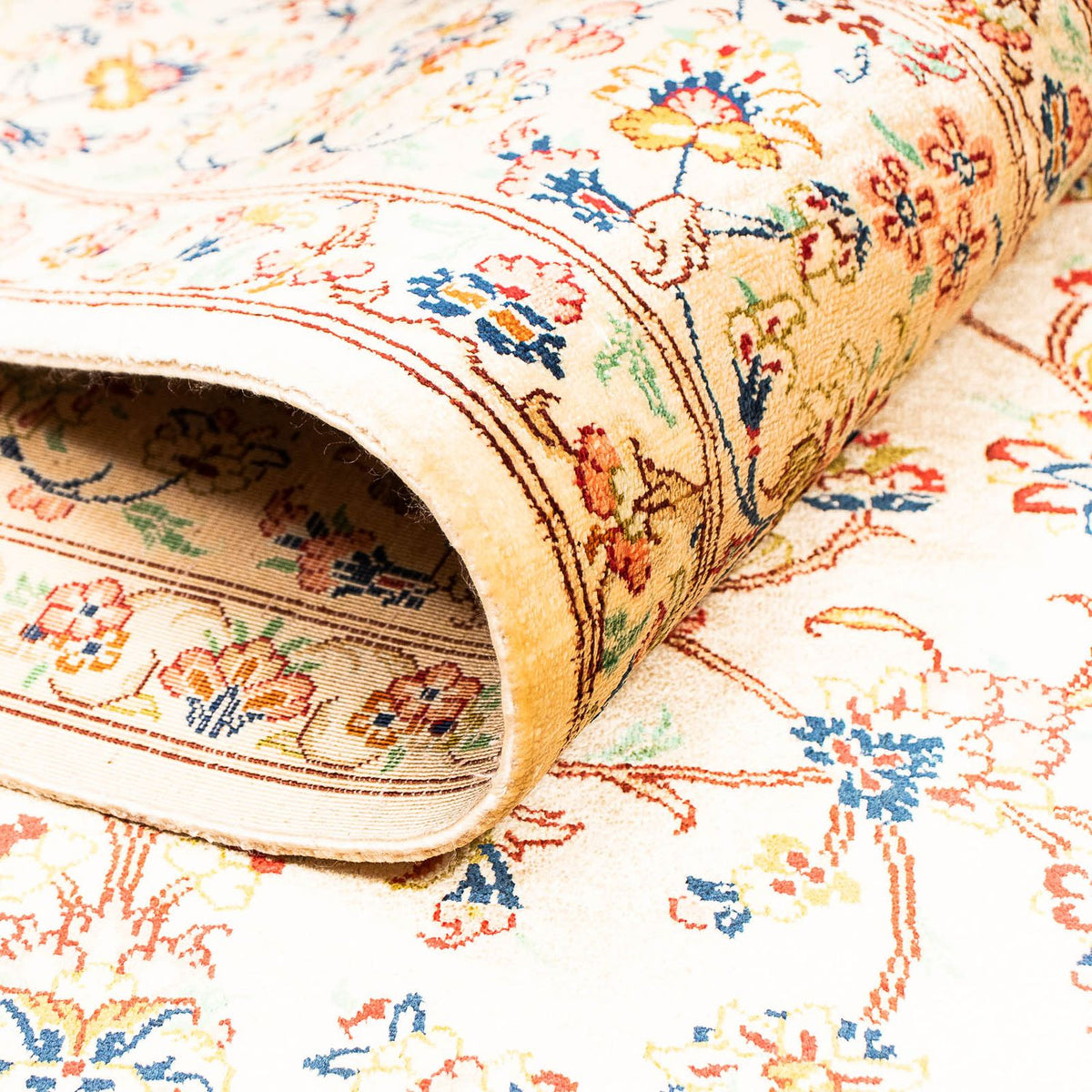 Perzisch tapijt - Ghom - 195 x 131 cm - beige