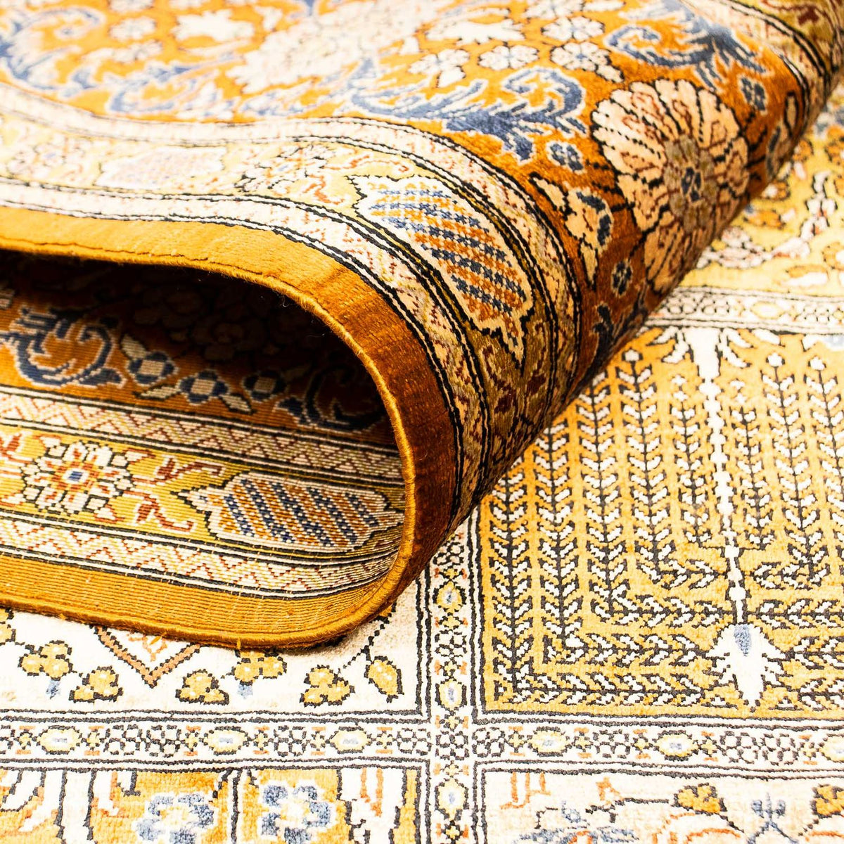 Zijden tapijt - Ghom Silk - Premium - 200 x 132 cm - veelkleurig