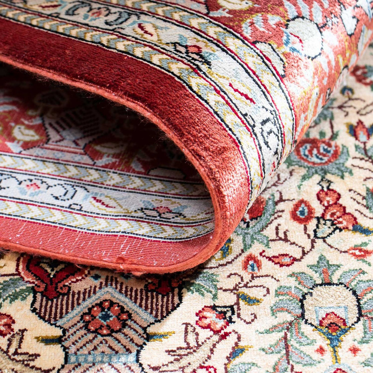 Perzisch tapijt - Ghom - 158 x 107 cm - beige