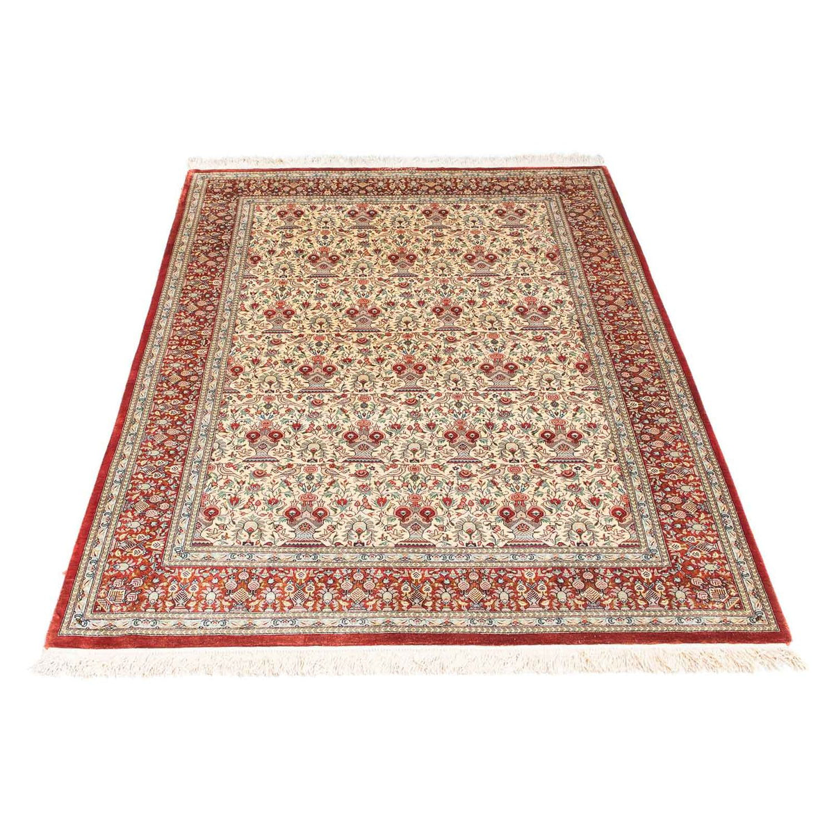 Perzisch tapijt - Ghom - 158 x 107 cm - beige