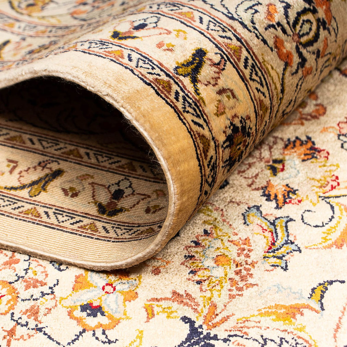 Perzisch tapijt - Ghom - 204 x 129 cm - lichtbruin