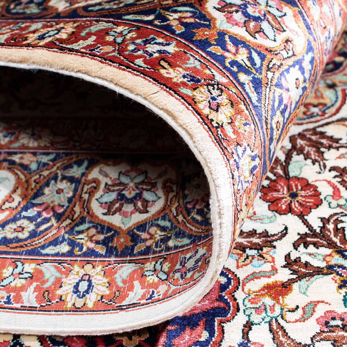 Perzisch tapijt - Ghom - 148 x 102 cm - beige