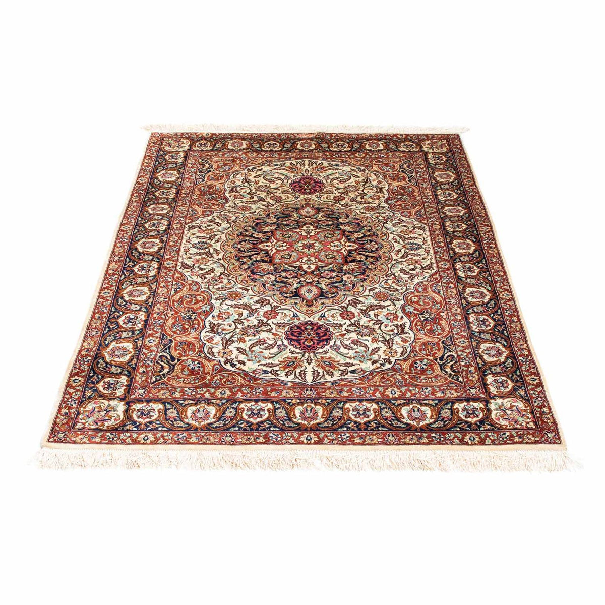 Perzisch tapijt - Ghom - 148 x 102 cm - beige