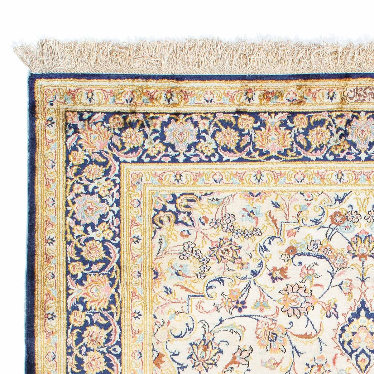 Perzisch tapijt - Ghom - 152 x 102 cm - beige