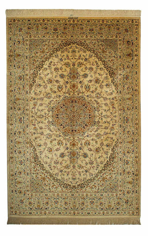 Perzisch tapijt - Ghom - 200 x 133 cm - beige