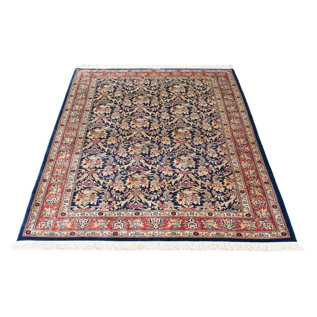 Perzisch tapijt - Ghom - 154 x 103 cm - donkerblauw