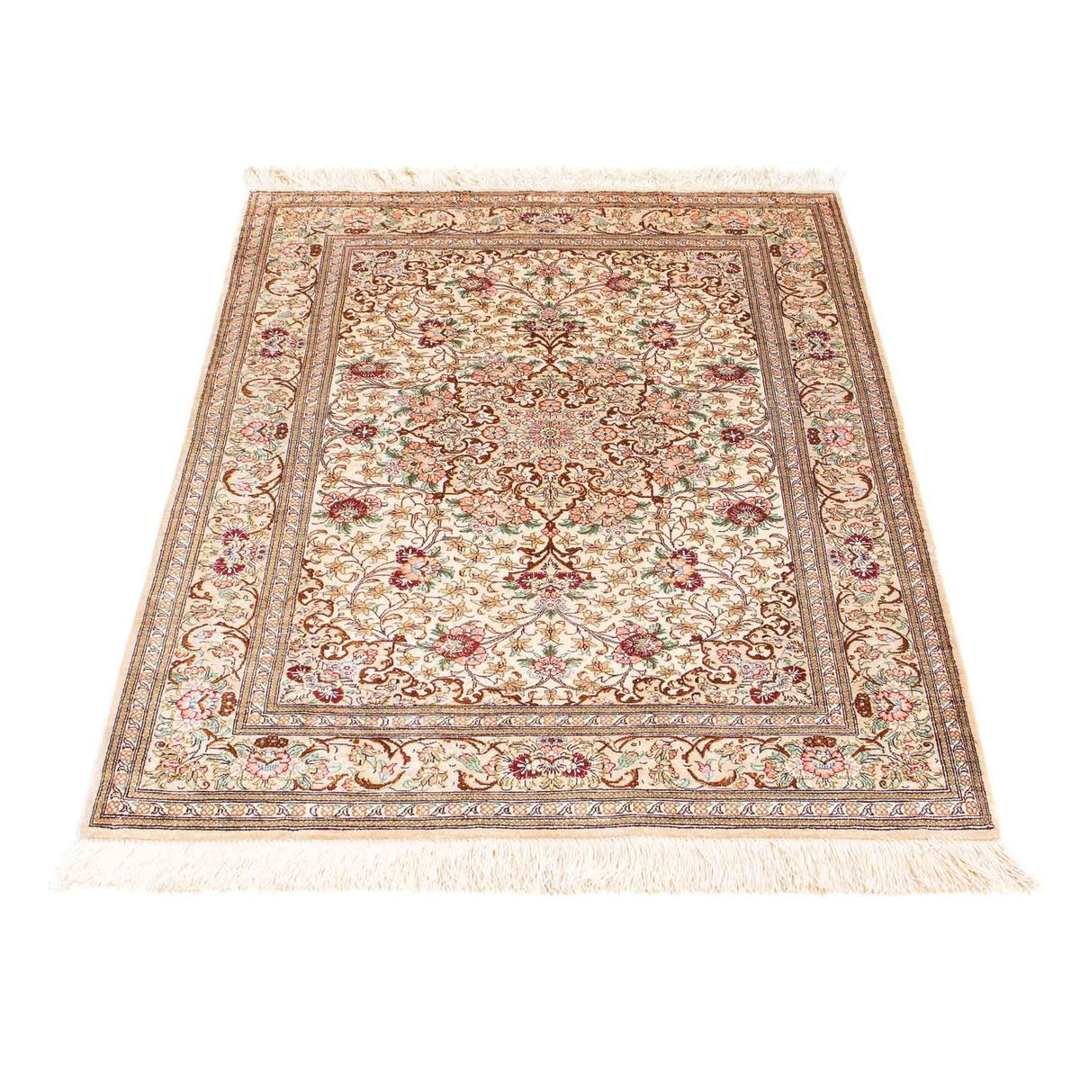 Perzisch tapijt - Ghom - 117 x 81 cm - beige
