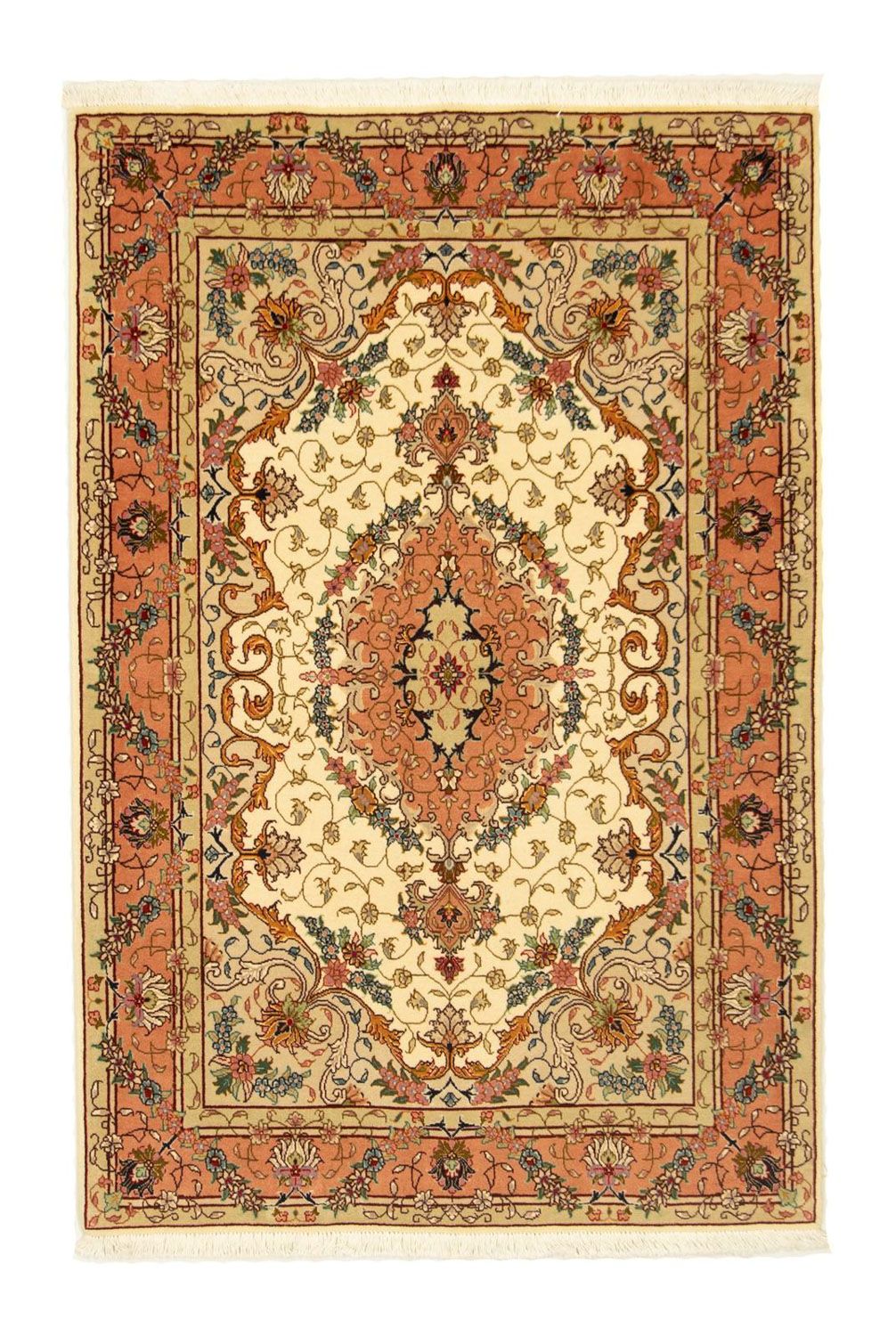 Perzisch tapijt - Tabriz - Royal - 152 x 100 cm - beige