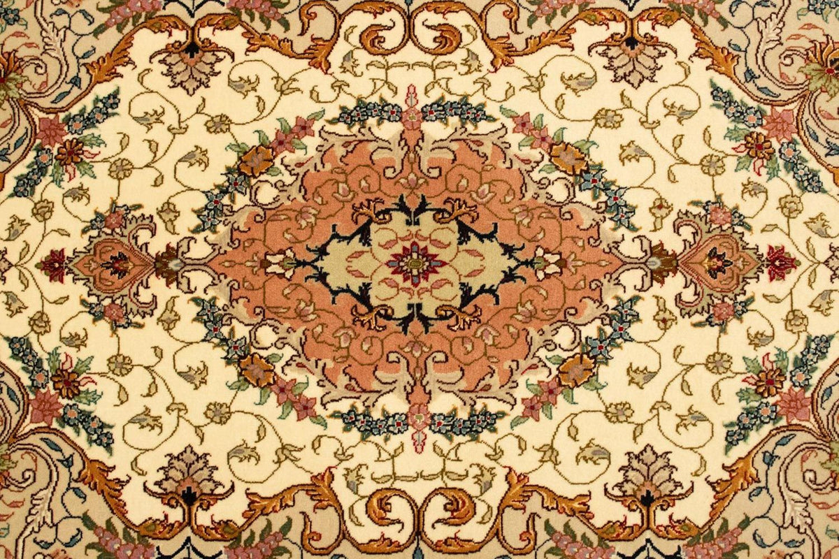 Perzisch tapijt - Tabriz - Royal - 152 x 100 cm - beige