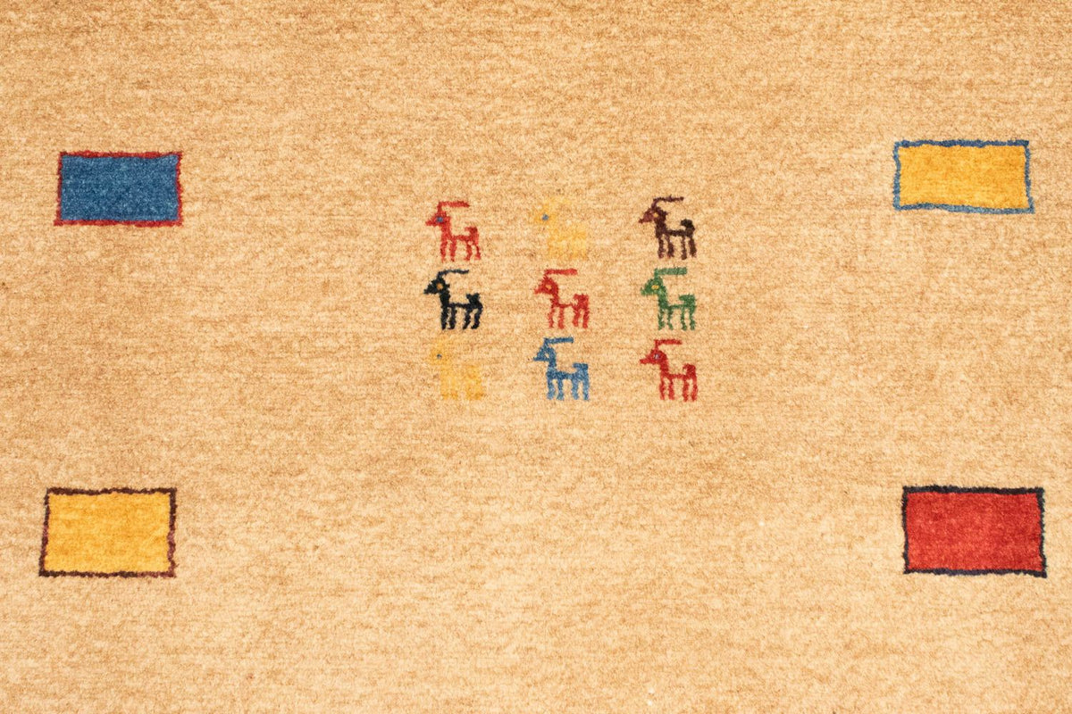 Gabbeh Tapijt - Loribaft Perzisch - 150 x 104 cm - goud