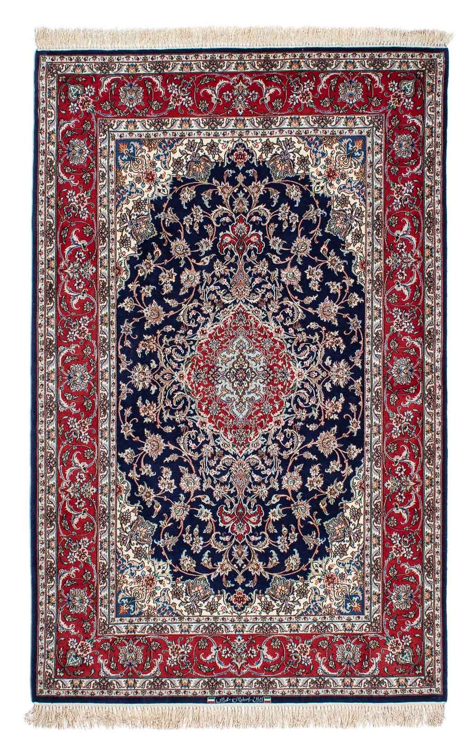 Perzisch tapijt - Tabriz - Royal - 198 x 129 cm - donkerblauw