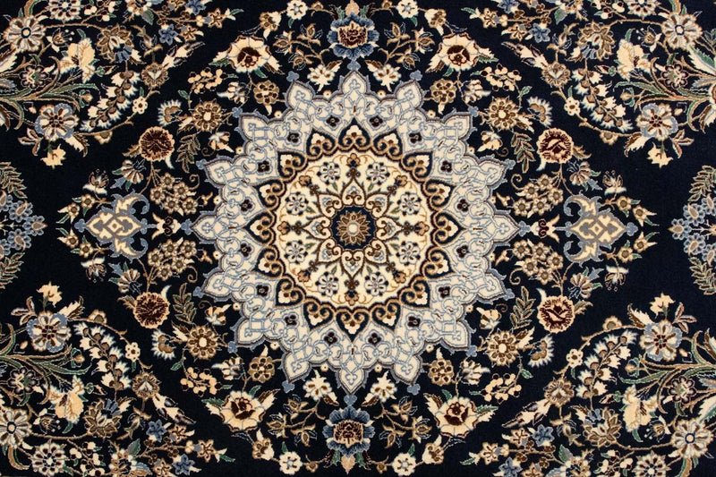 Perzisch tapijt - Nain - Premium - 151 x 100 cm - donkerblauw