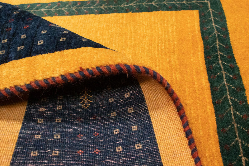 Gabbeh Tapijt - Loribaft Perzisch - 148 x 100 cm - goud