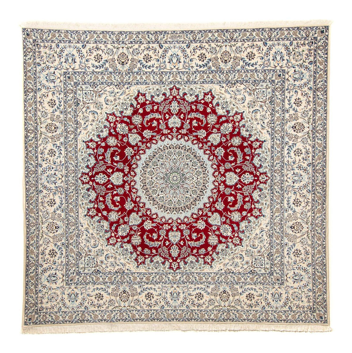 Perzisch tapijt - Nain - Premium vierkant  - 205 x 197 cm - beige