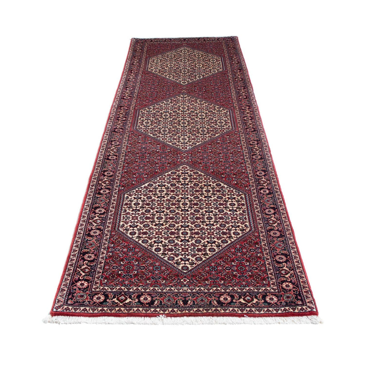 Loper Perzisch tapijt - Bijar - 300 x 83 cm - rood