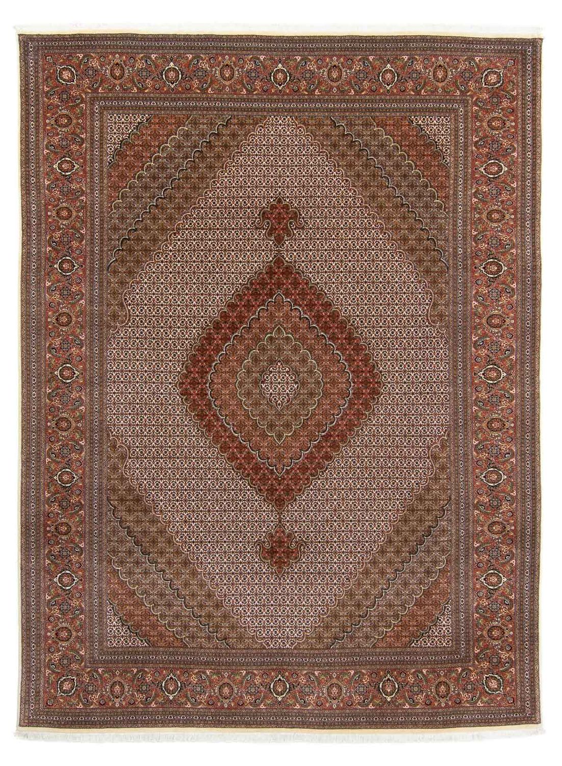 Perzisch tapijt - Tabriz - Royal - 349 x 250 cm - bruin