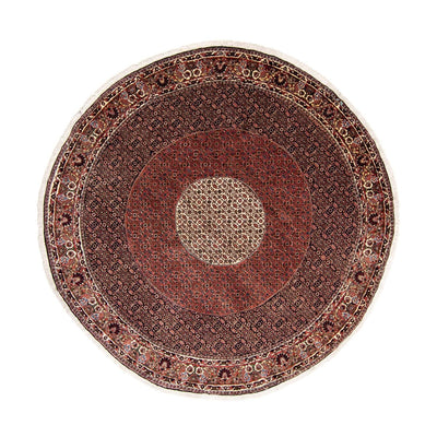 Perzisch tapijt - Bijar rond  - 260 x 260 cm - donkerrood
