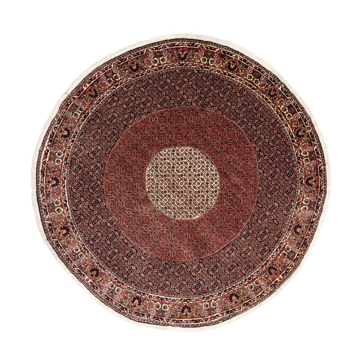 Perzisch tapijt - Bijar rond  - 260 x 260 cm - donkerrood