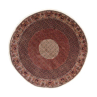 Perzisch tapijt - Bijar rond  - 260 x 260 cm - donkerrood