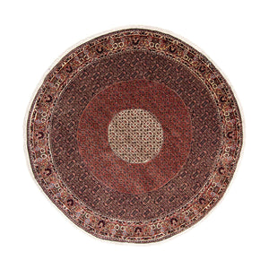 Perzisch tapijt - Bijar rond  - 260 x 260 cm - donkerrood