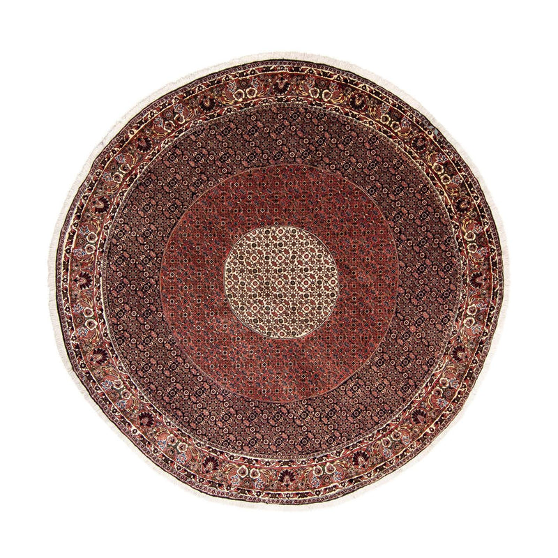 Perzisch tapijt - Bijar rond  - 260 x 260 cm - donkerrood