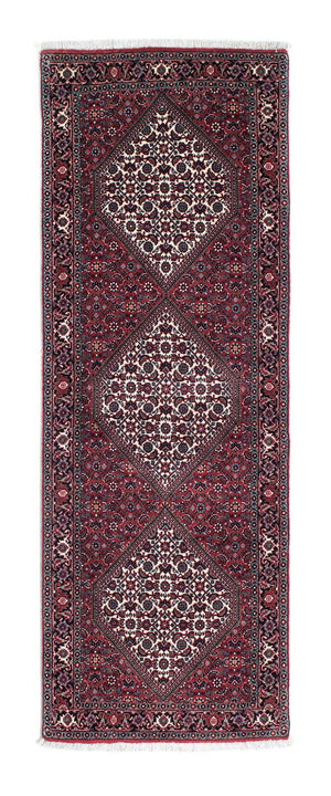 Loper Perzisch tapijt - Bijar - 205 x 74 cm - donkerrood