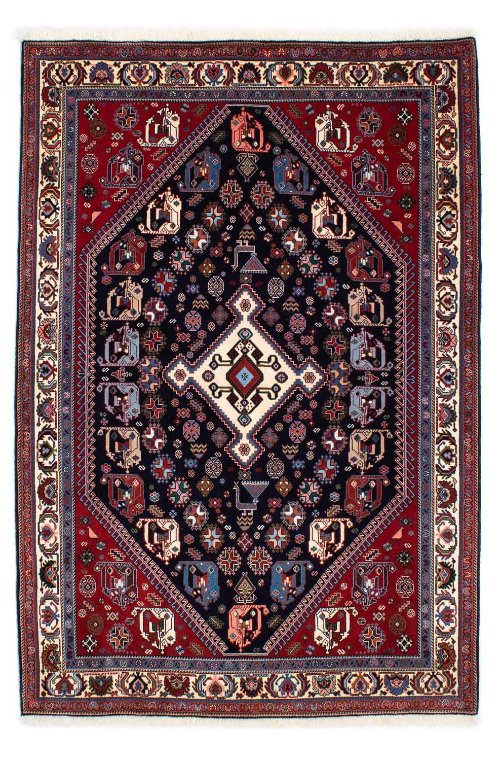 Gabbeh Tapijt - Kashkuli Perzisch - 212 x 143 cm - donkerblauw