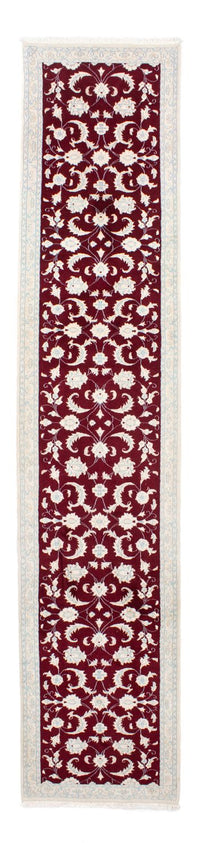 Loper Perzisch tapijt - Nain - 398 x 84 cm - donkerrood
