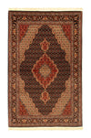 Tabriz - 50 Raj Tapijt 100x158cm - Perzisch tapijt - Rechthoekig / Zwart / 100 x 158 cm Rechthoekig