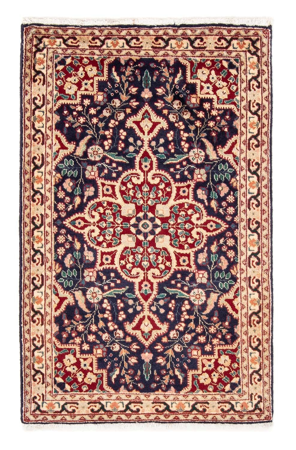 Perzisch tapijt - Tabriz - 134 x 86 cm - donkerblauw