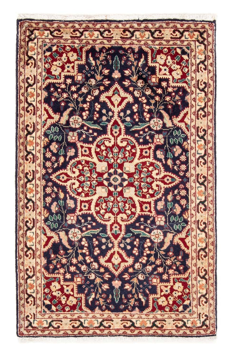 Perzisch tapijt - Tabriz - 134 x 86 cm - donkerblauw