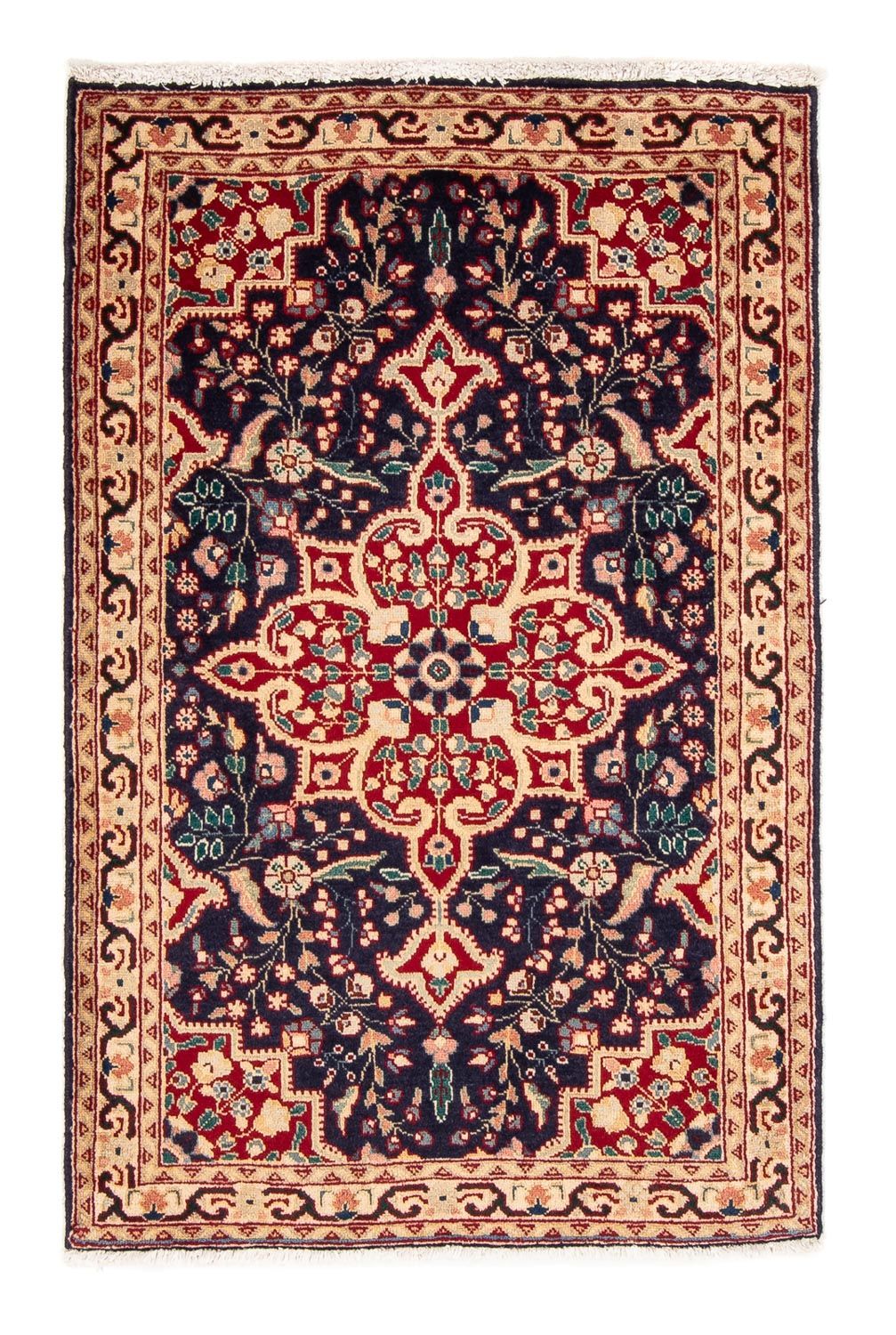 Perzisch tapijt - Tabriz - 132 x 85 cm - donkerblauw
