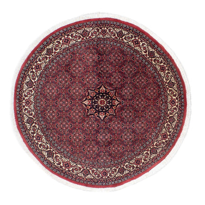 Perzisch tapijt - Bijar rond  - 150 x 150 cm - donkerrood
