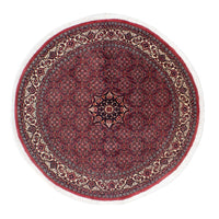 Perzisch tapijt - Bijar rond  - 150 x 150 cm - donkerrood