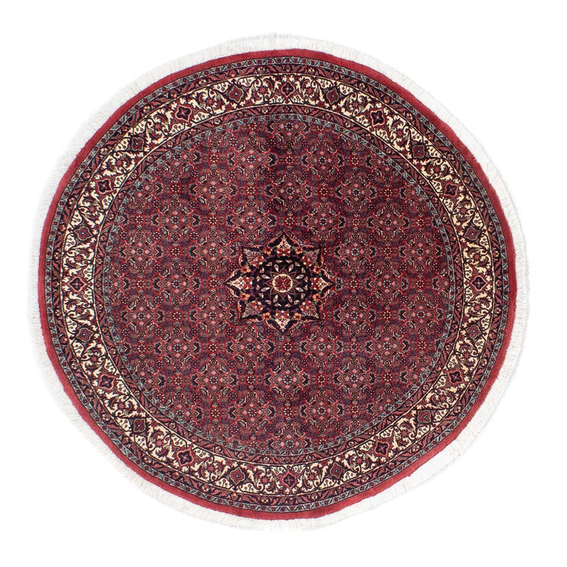 Perzisch tapijt - Bijar rond  - 150 x 150 cm - donkerrood