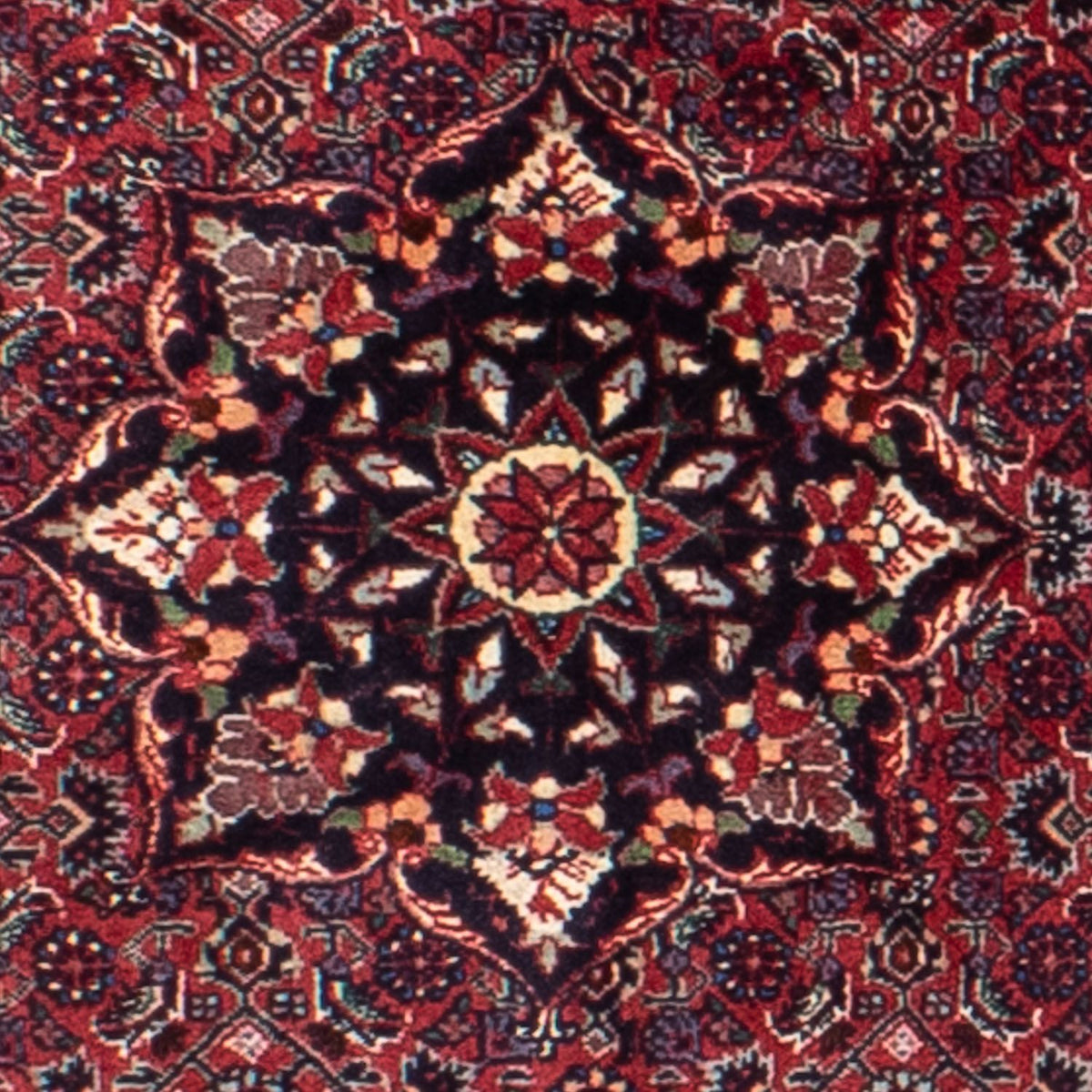 Perzisch tapijt - Bijar rond  - 150 x 150 cm - donkerrood